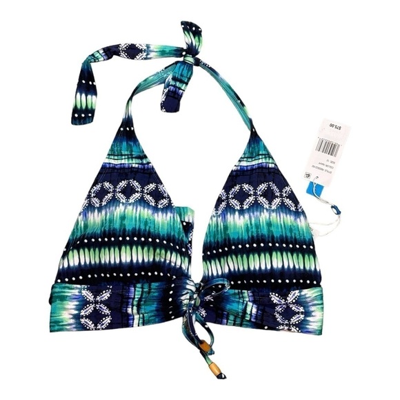 Bleu Rod Beattie Sun Sea and Sand Halter Bikini Top NWT - Picture 2 of 5